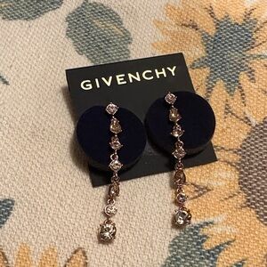 Givenchy Crystal Drop Earrings in Gold